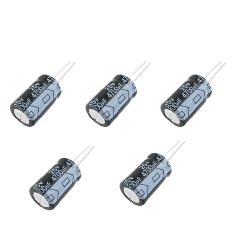 Capacitor de 4700 µF y 25 V, pack de 5