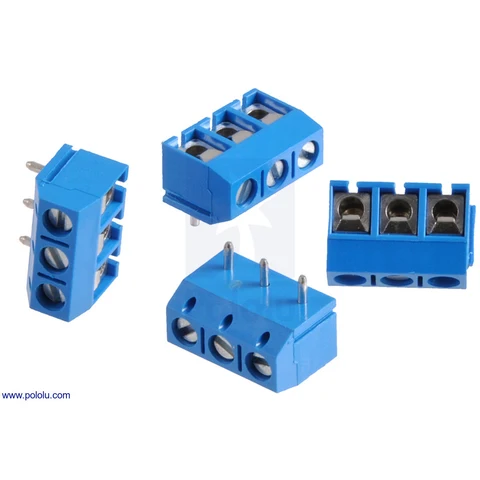 Borneras de tornillo · 3-Pin - entrada superior