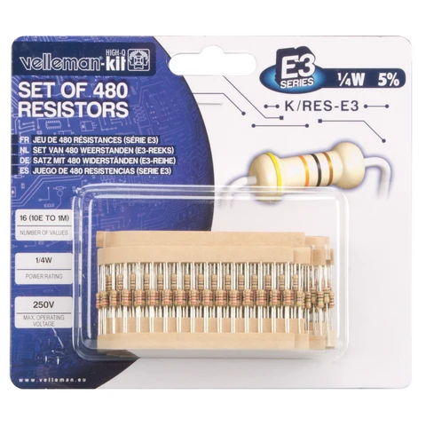Kit de resistencias de 480 piezas
