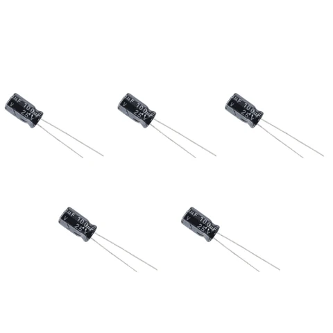 Capacitor de 100 µF y 25 V, pack de 5