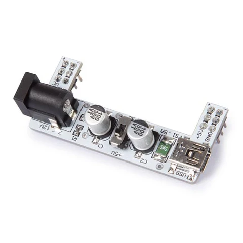 Fuente dual de protoboard